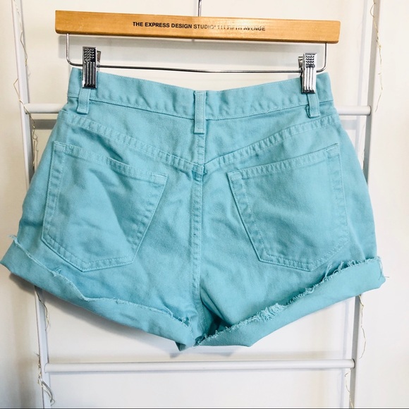 VINTAGE LIZ CLAIBORNE Teal Shorts | sz 27 - Picture 2 of 5